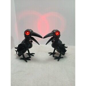 Animated Light Up Bird Halloween Crow Raven Pan Asian Creations Vintage X2